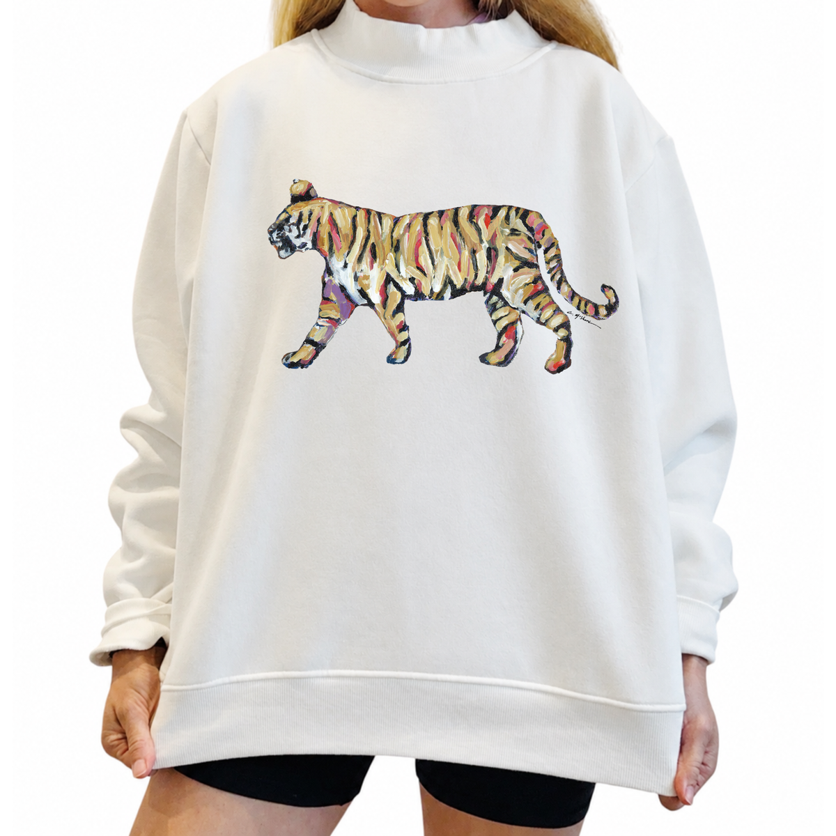 "Tiger Gold & Black" Mock Neck (One Size)