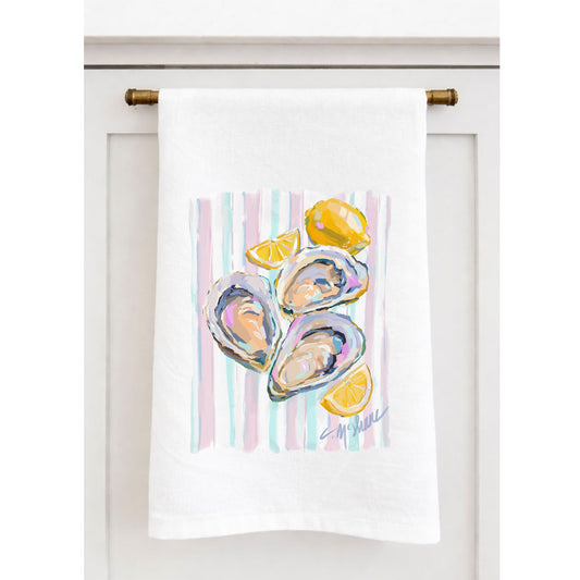 "Oysters & Lemons" Tea Towel