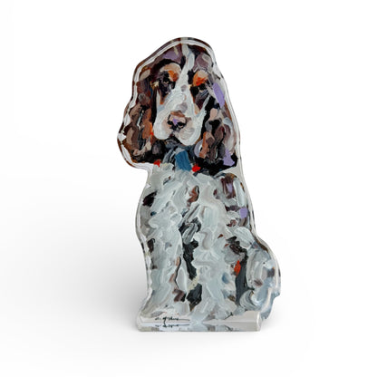 "English Cocker Spaniel Tri" acrylic