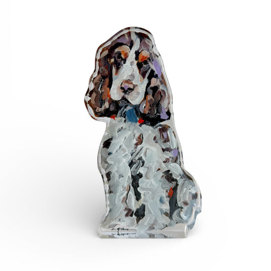 "English Cocker Spaniel Tri" acrylic