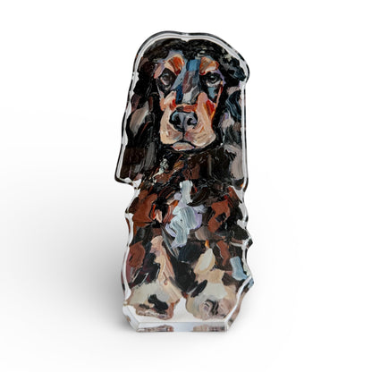 "English Cocker Spaniel Black & Tan" acrylic