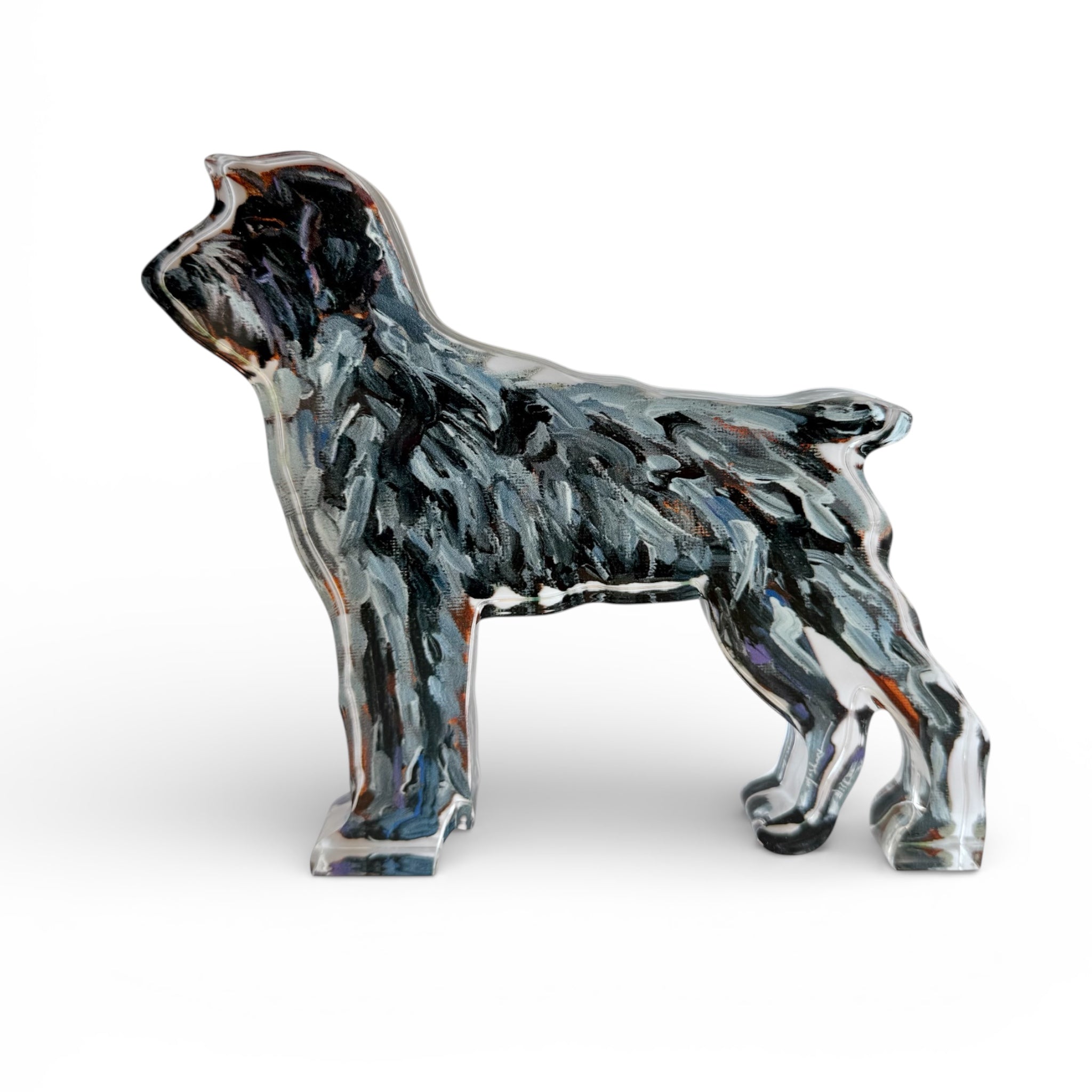 Wirehaired Pointing Griffon Dog Acrylic Tabletop Art – Chelsea