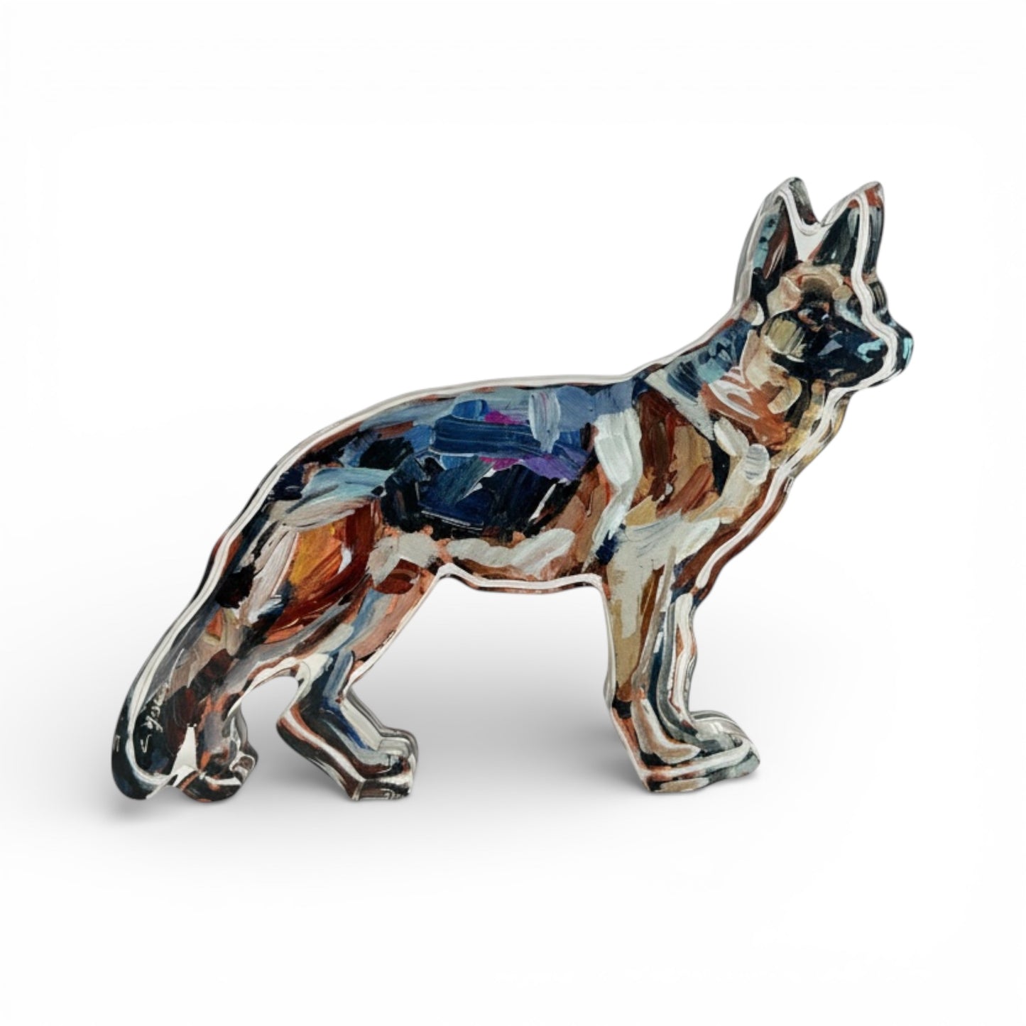 "German Shepherd" acrylic