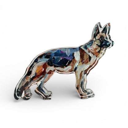 "German Shepherd" acrylic