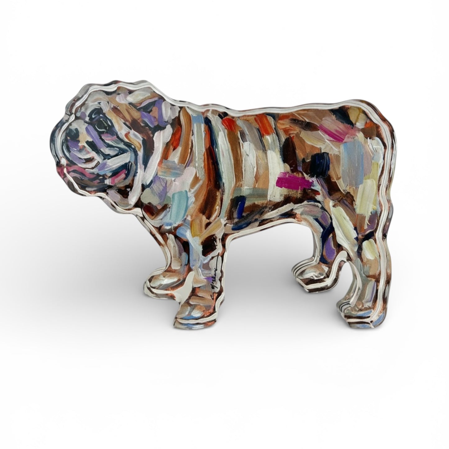 "Bulldog Abstract" acrylic