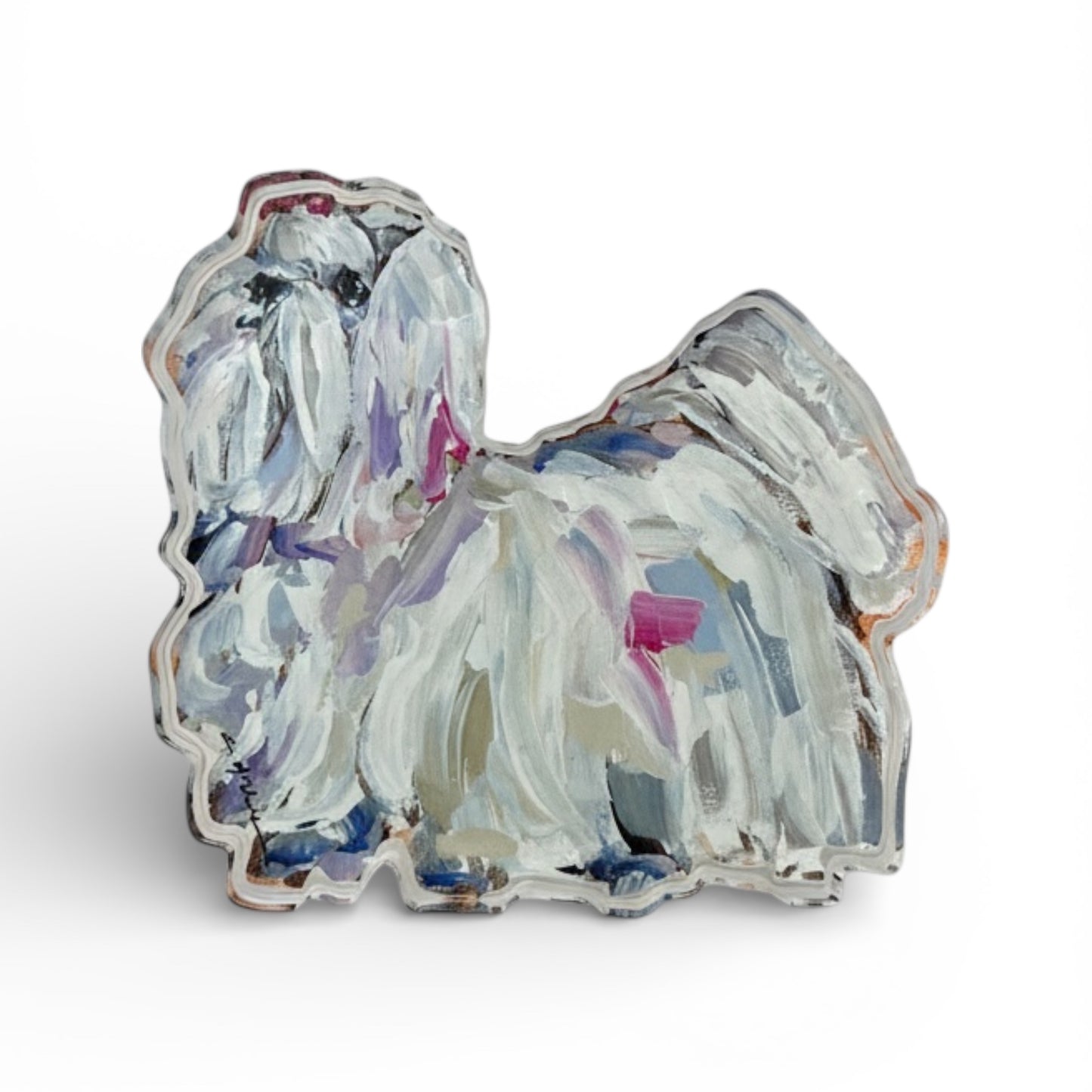 "Maltese Long Haired" acrylic