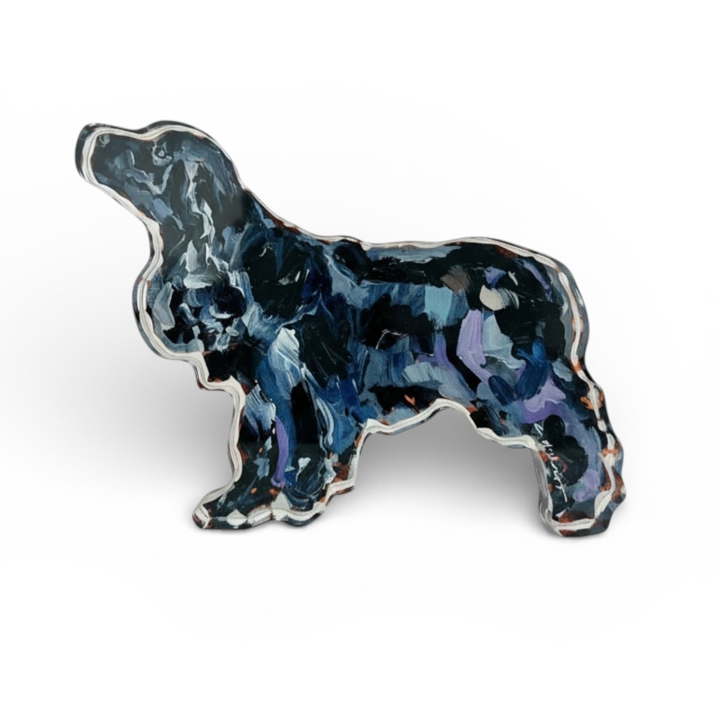 "English Cocker Spaniel (Black)" acrylic