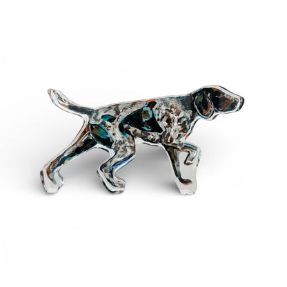 "German Shorthair Pointer Pointing" acrylic