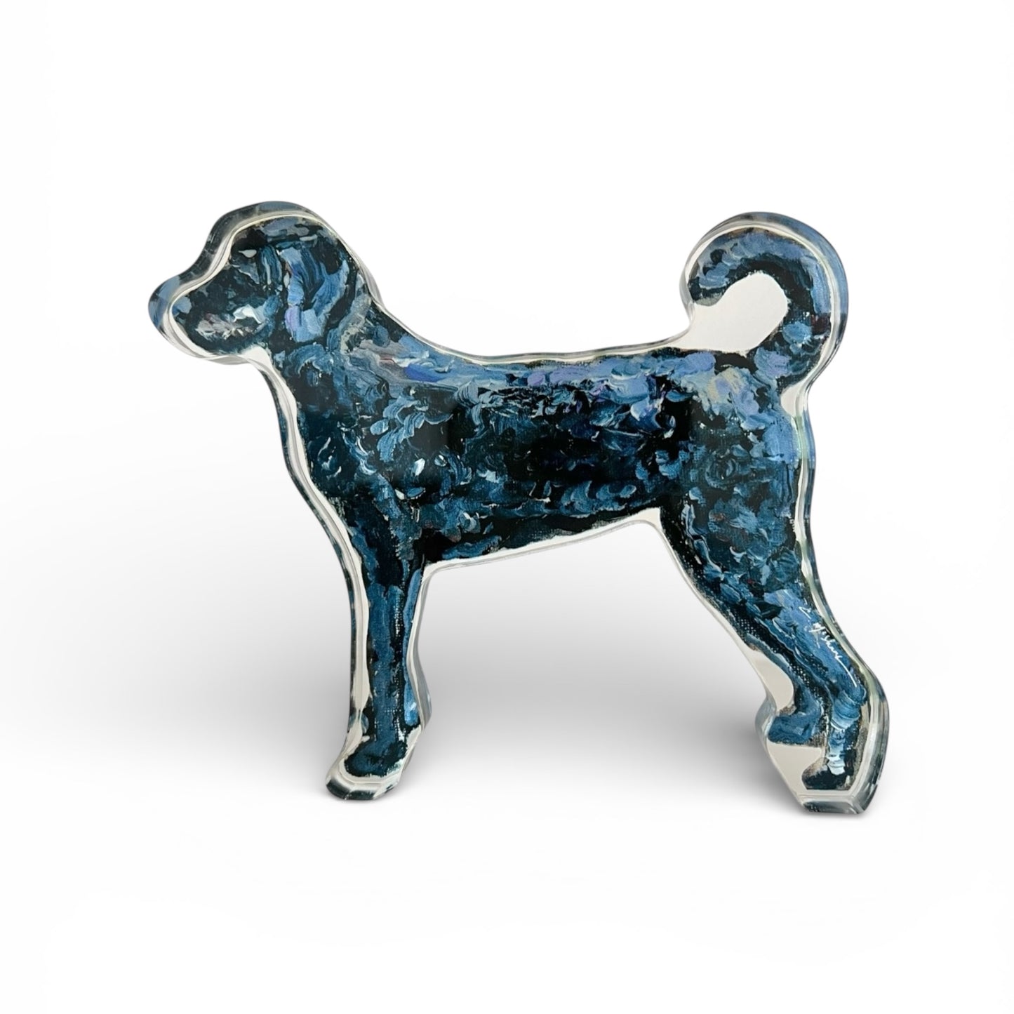 "Black labradoodle" acrylic