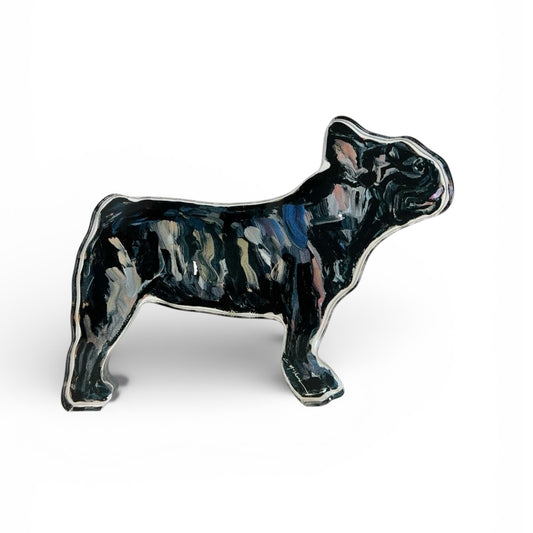 "Frenchie Brindle" acrylic