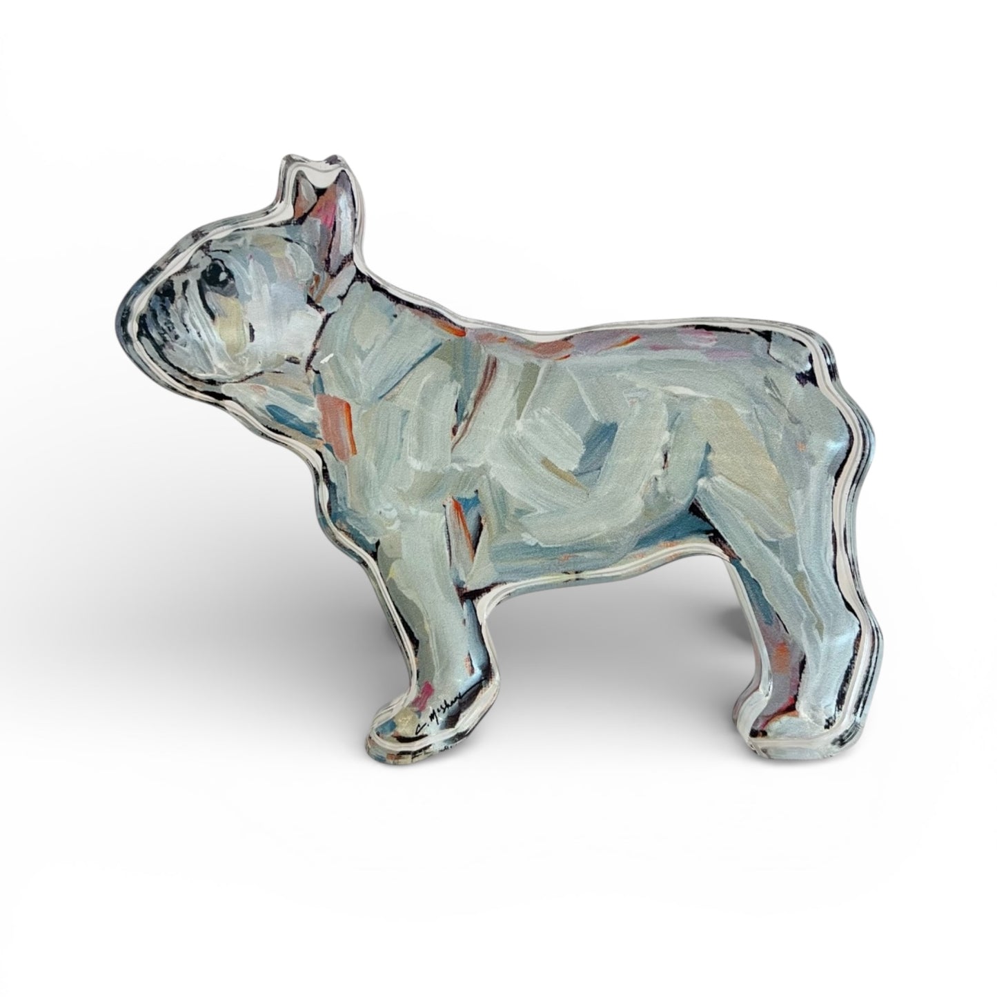 "Frenchie White" acrylic