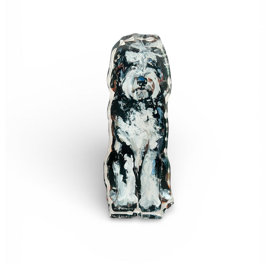 "Doodle Black and White" acrylic