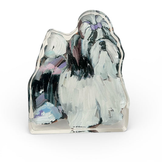 "Shih Tzu with Purple Bow" acyrlic