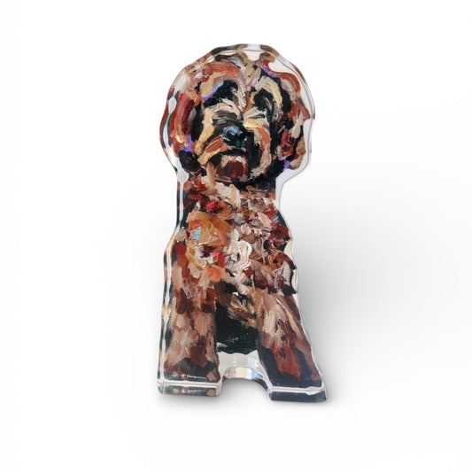 "Goldendoodle Red" acrylic