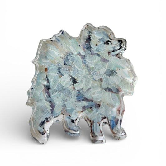 "Pomeranian White" acrylic