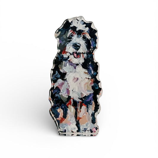 "Bernedoodle" acrylic