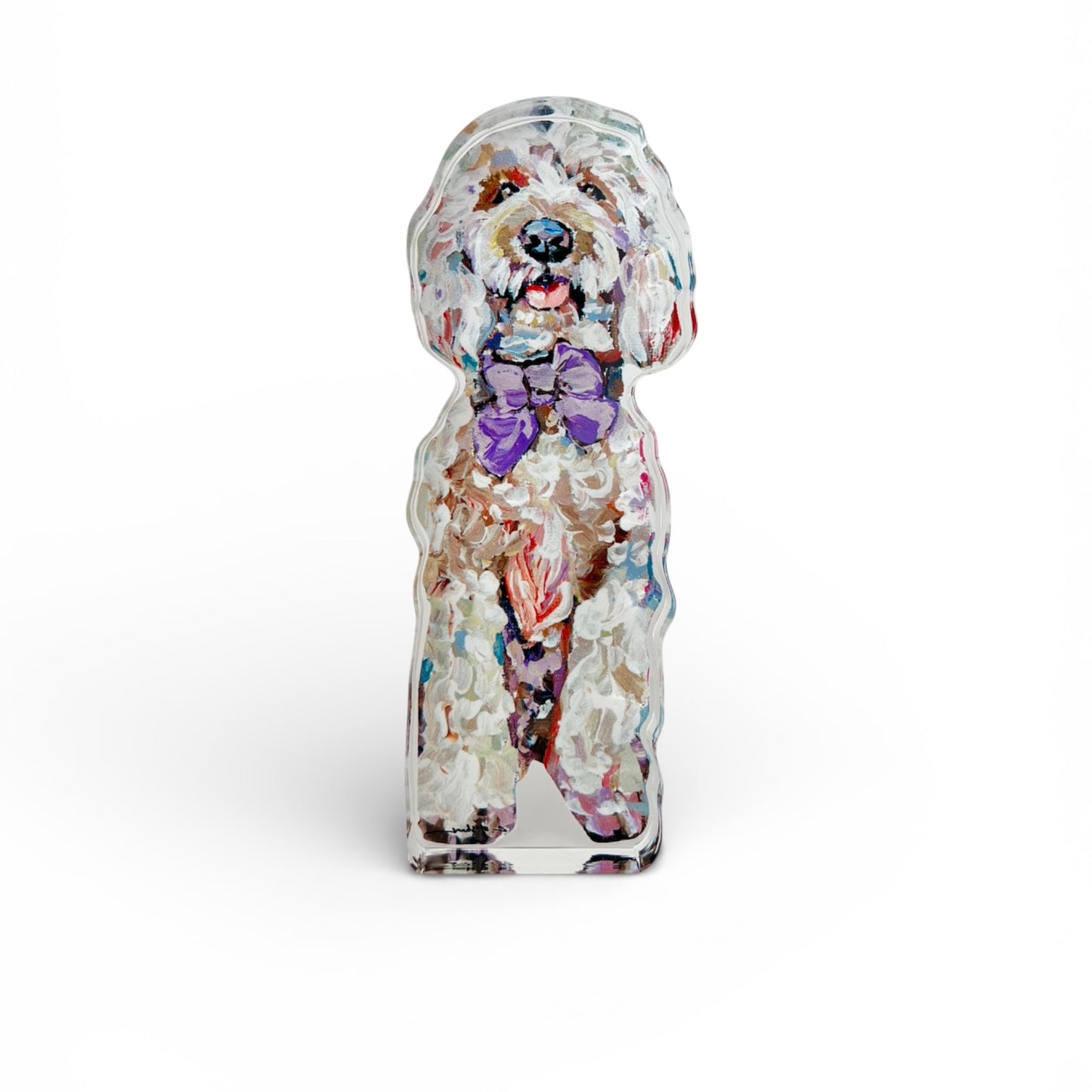 "Goldendoodle purple bow" acrylic