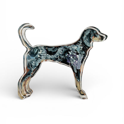 "Bluetick Coonhound" acrylic