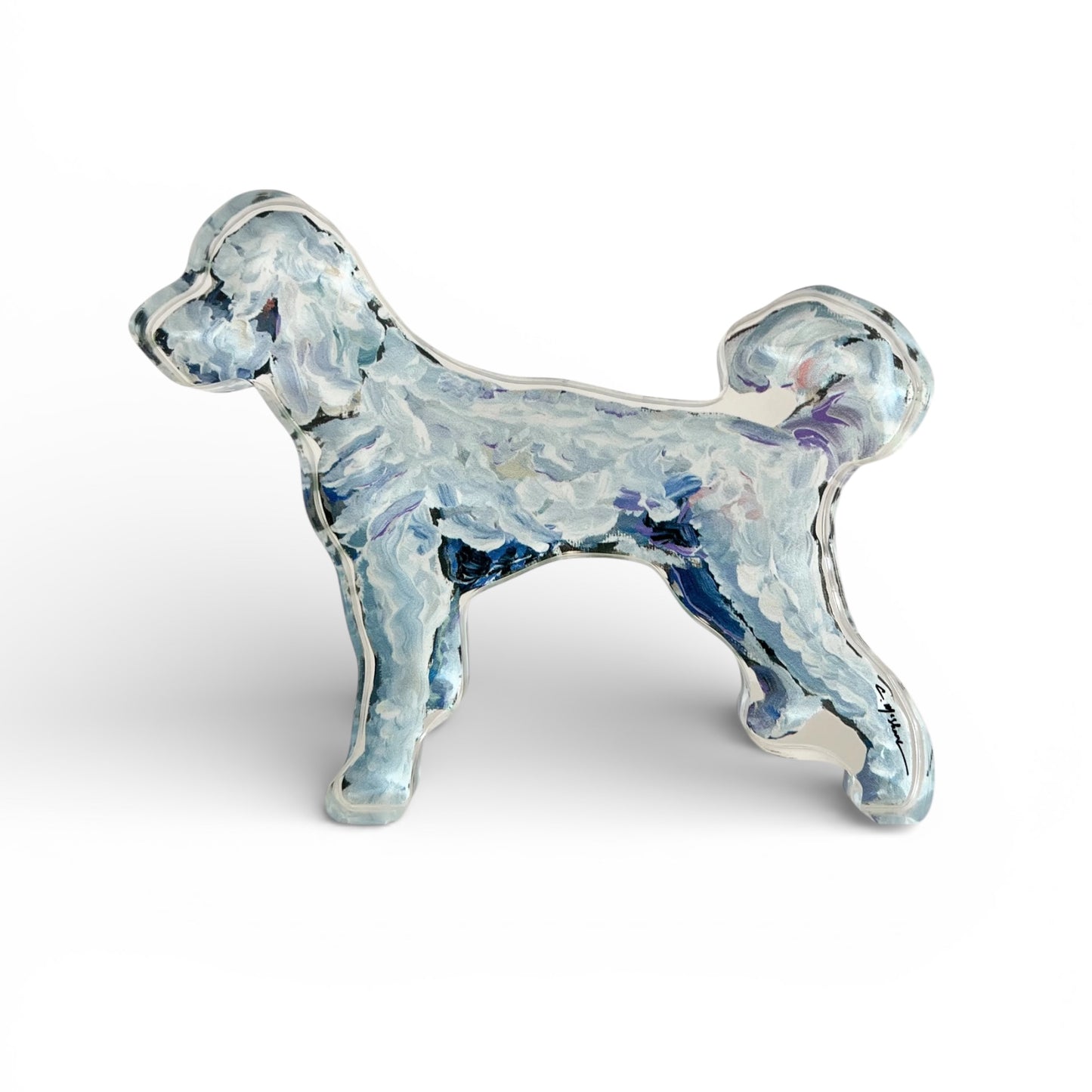 "Goldendoodle White" acrylic