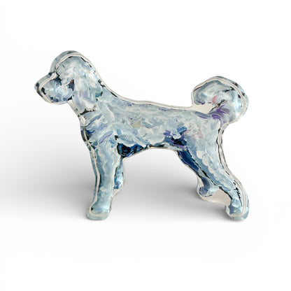 "Goldendoodle White" acrylic