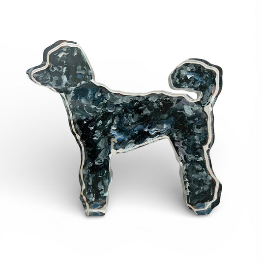 "Poodle Black" acrylic