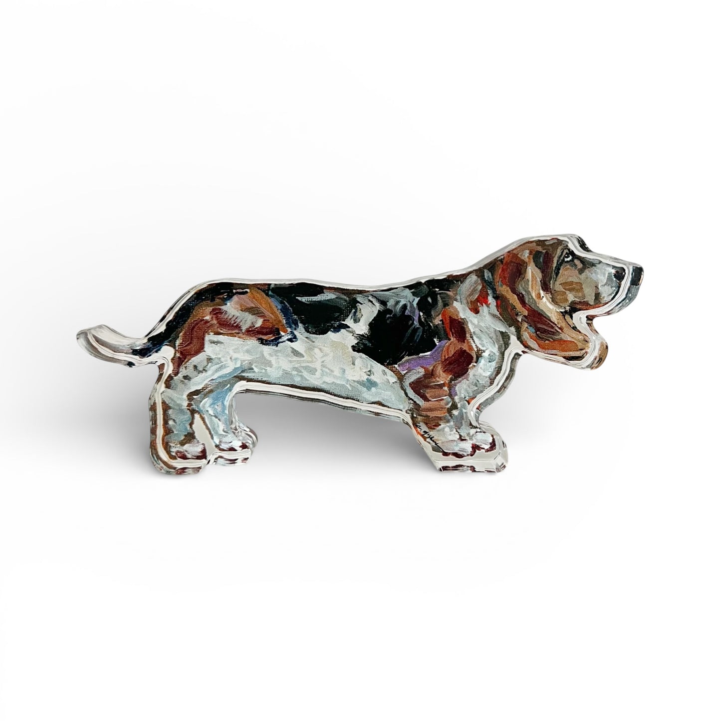 "Basset Hound Tri" acrylic