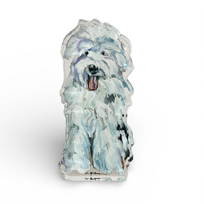 "Old English Sheepdog White" acrylic
