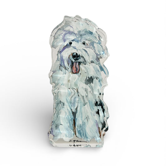 "Old English Sheepdog White" acrylic
