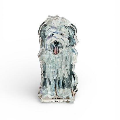 "Old English Sheepdog Gray & White" acrylic