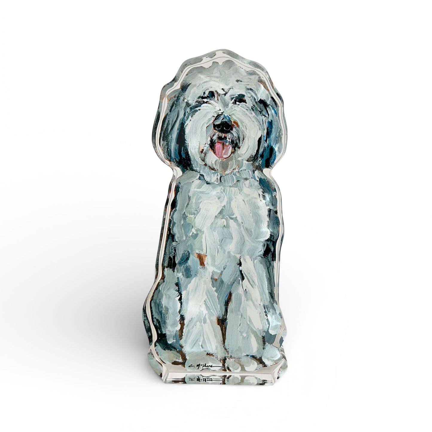 "Doodle Gray & White" acrylic