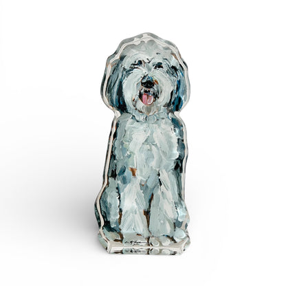 "Doodle Gray & White" acrylic