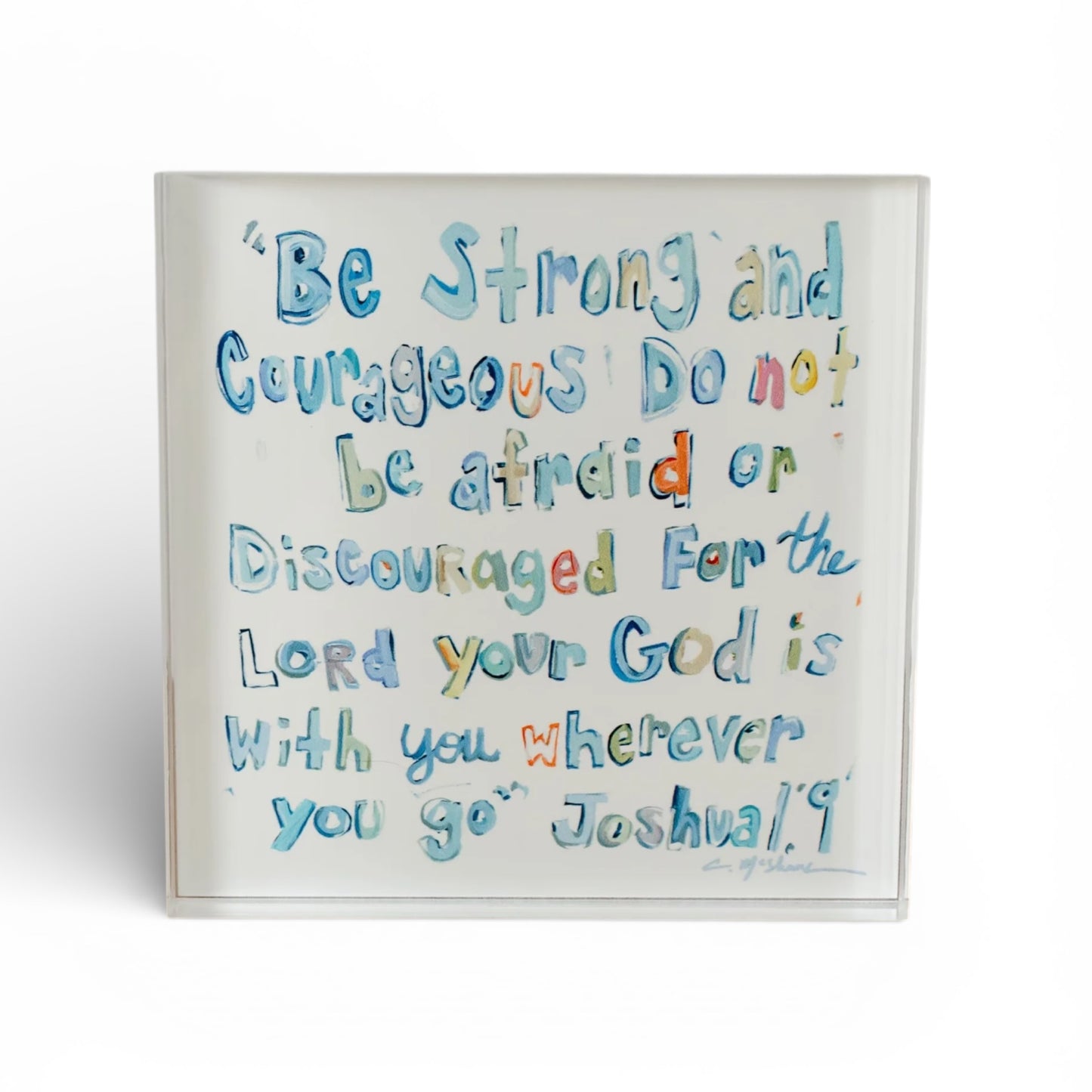 "Joshua" acrylic block