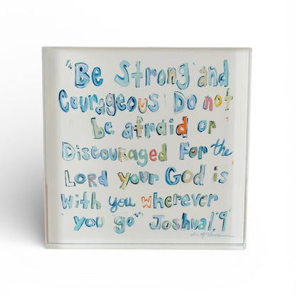 "Joshua" acrylic block