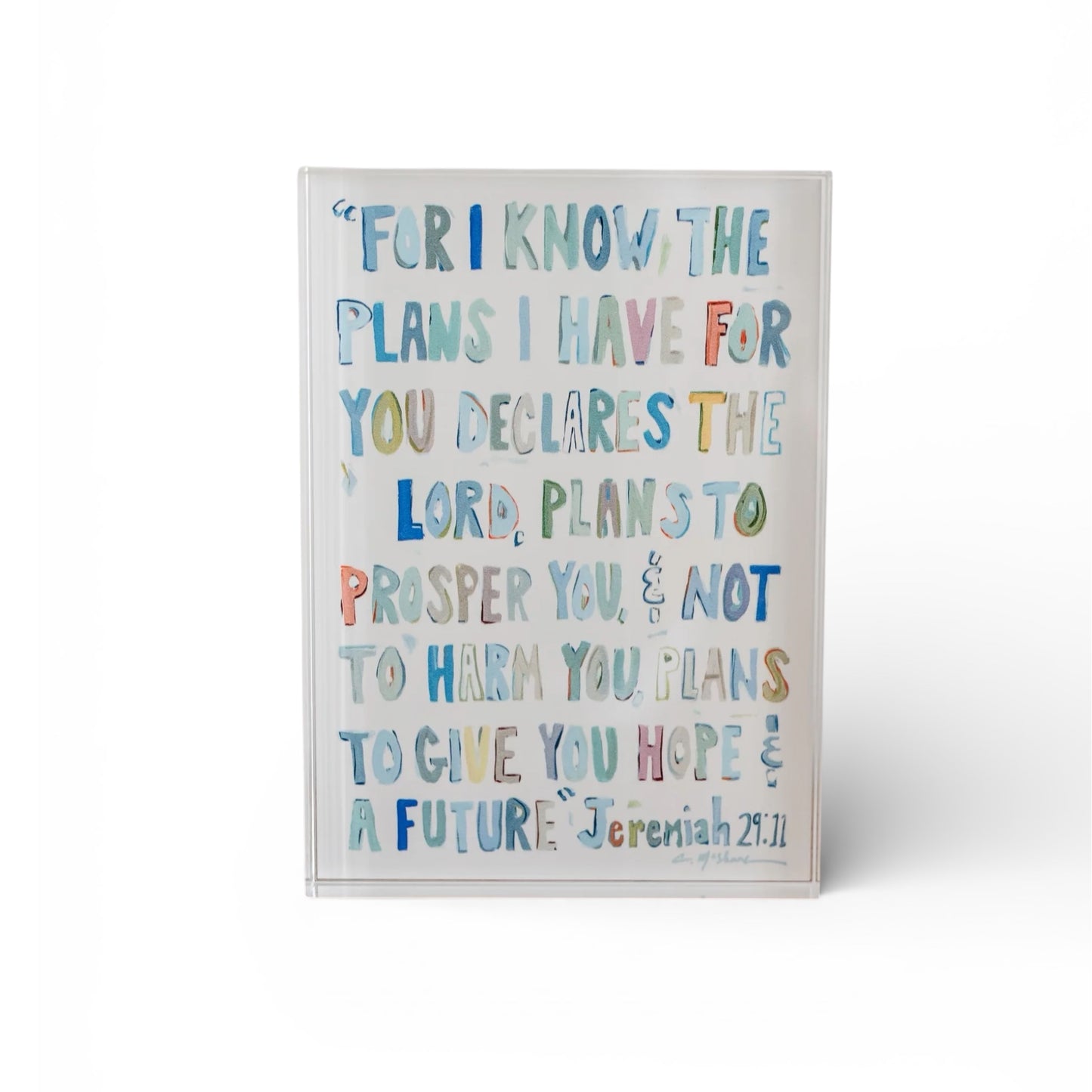 "Jeremiah" acrylic block