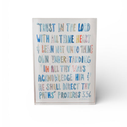 "Proverbs" acrylic block