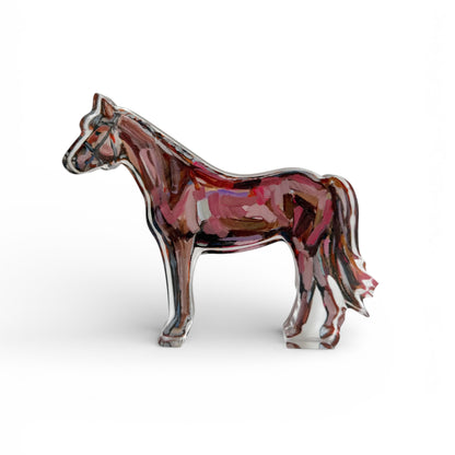 "Rose in the Dust" horse acrylic