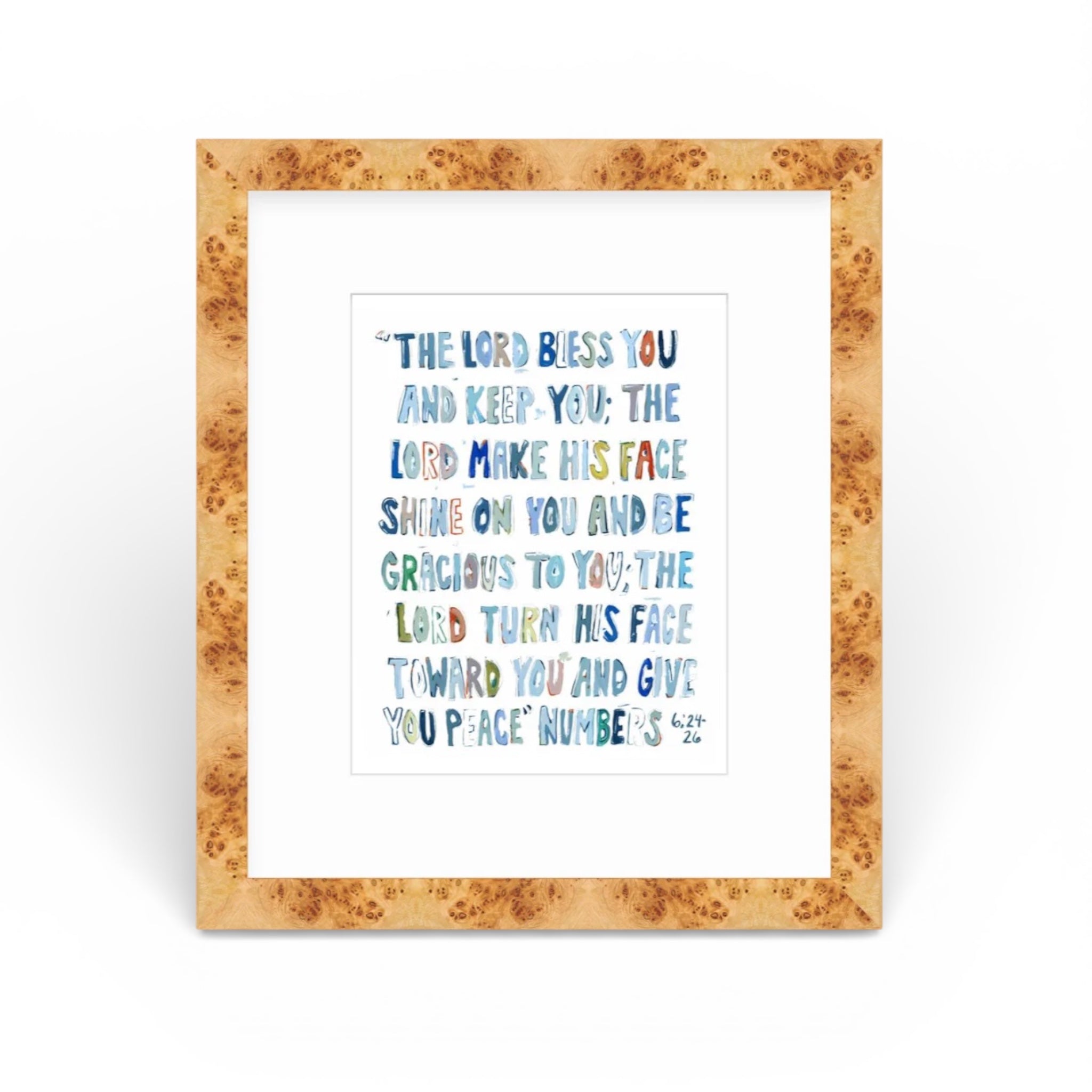 Numbers 6: 24-26 BLUES on paper – Chelsea McShane Art