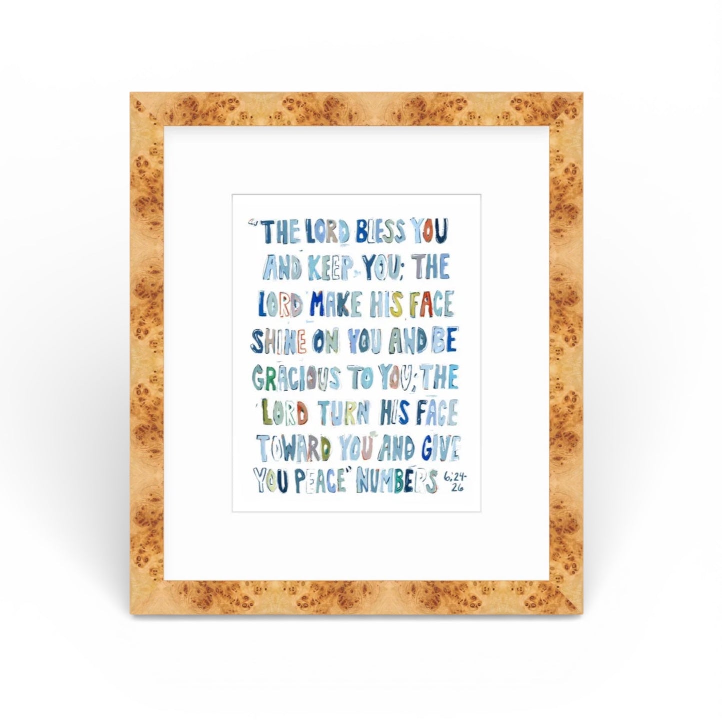 Numbers 6: 24-26 BLUES on paper