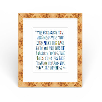 Numbers 6: 24-26 BLUES on paper