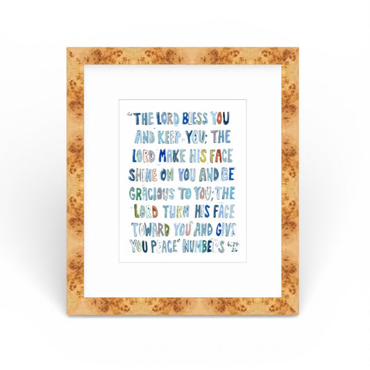 Numbers 6: 24-26 BLUES on paper