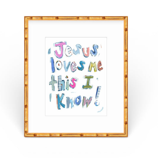 "Jesus Loves Me" on paper