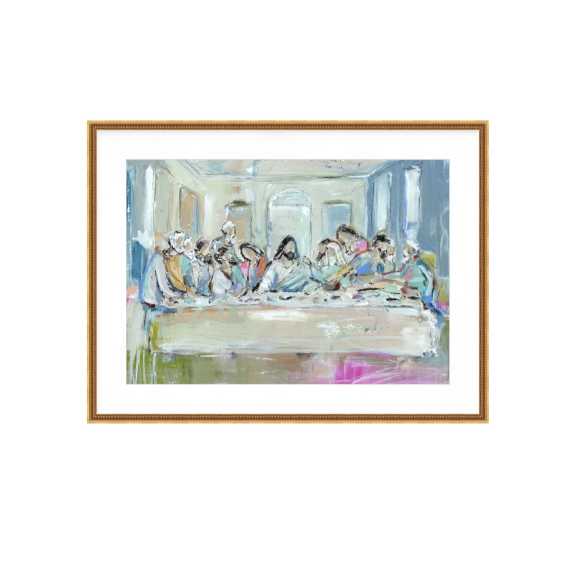 Framed Legacy Meal Last Supper fine art print featuring original Christian artwork by Chelsea McShane.