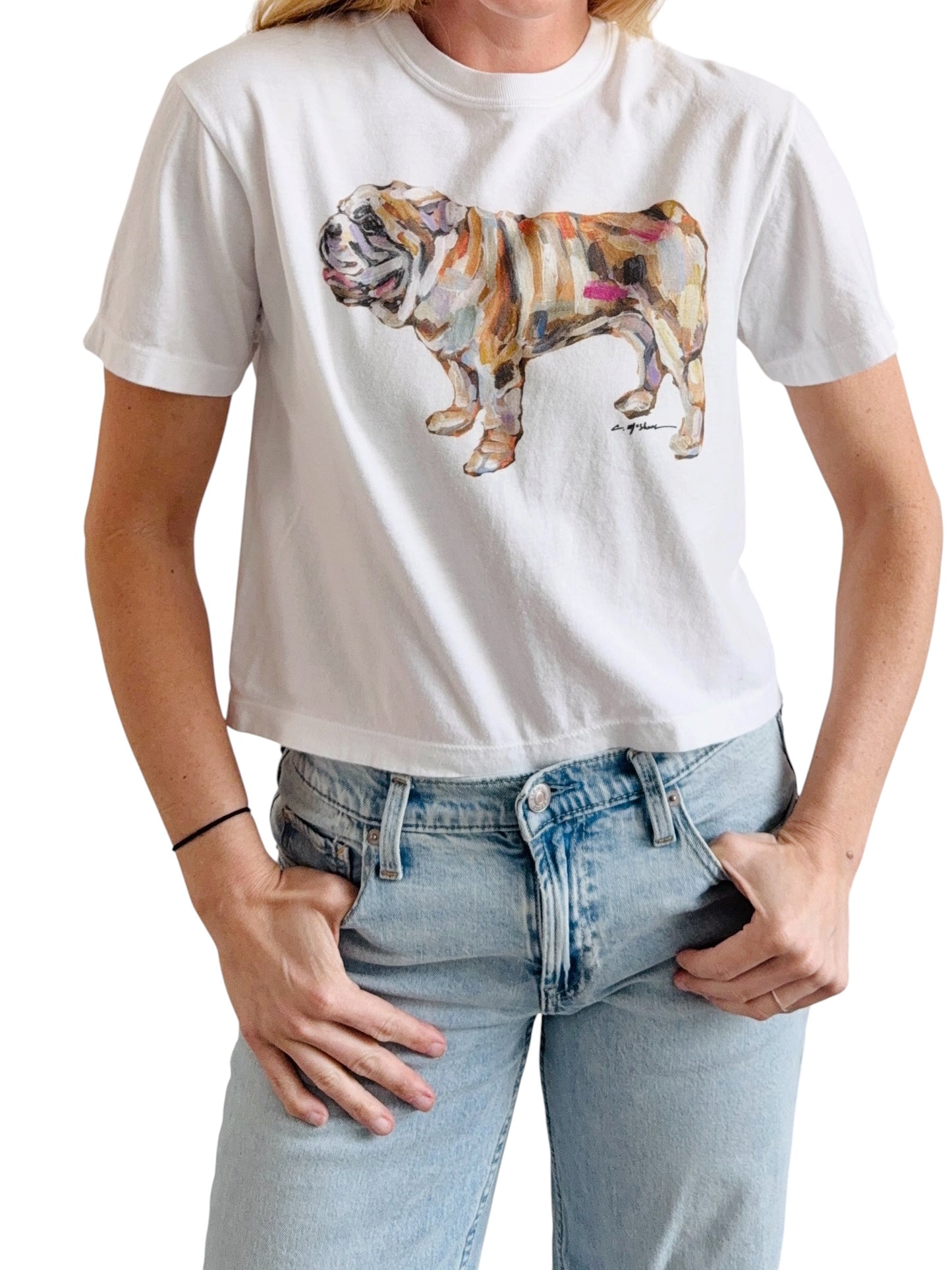 "Bulldog Abstract" Comfort Color Art-T-shirt