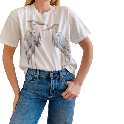 "Blue Heron" Comfort Color Art-T-shirt