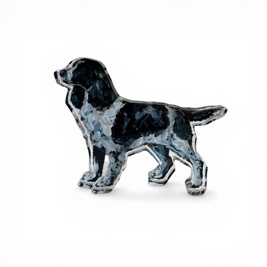 "English Springer Spaniel black & white" acrylic
