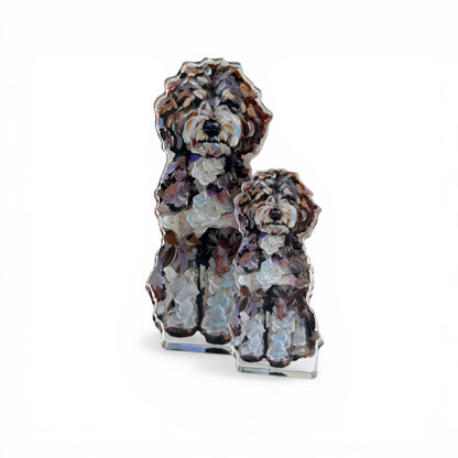 "Bernedoodle Love" acrylic