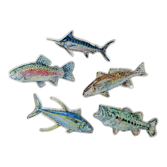 Fish acrylic magnets | Interchangeable Tabletop & Refrigerator Magnet