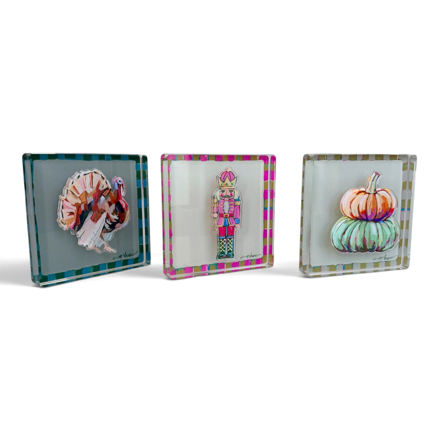 Pumpkin Acrylic Magnet | Interchangeable Tabletop & Refrigerator Magnet