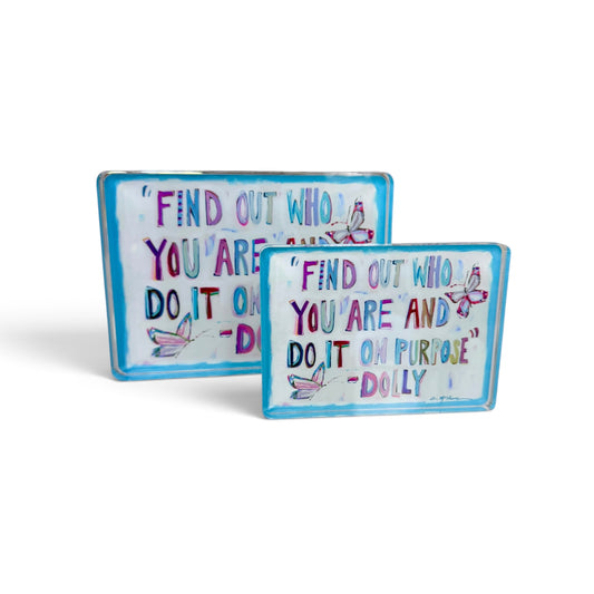 Purposefully You Dolly Acrylic Tabletop Art