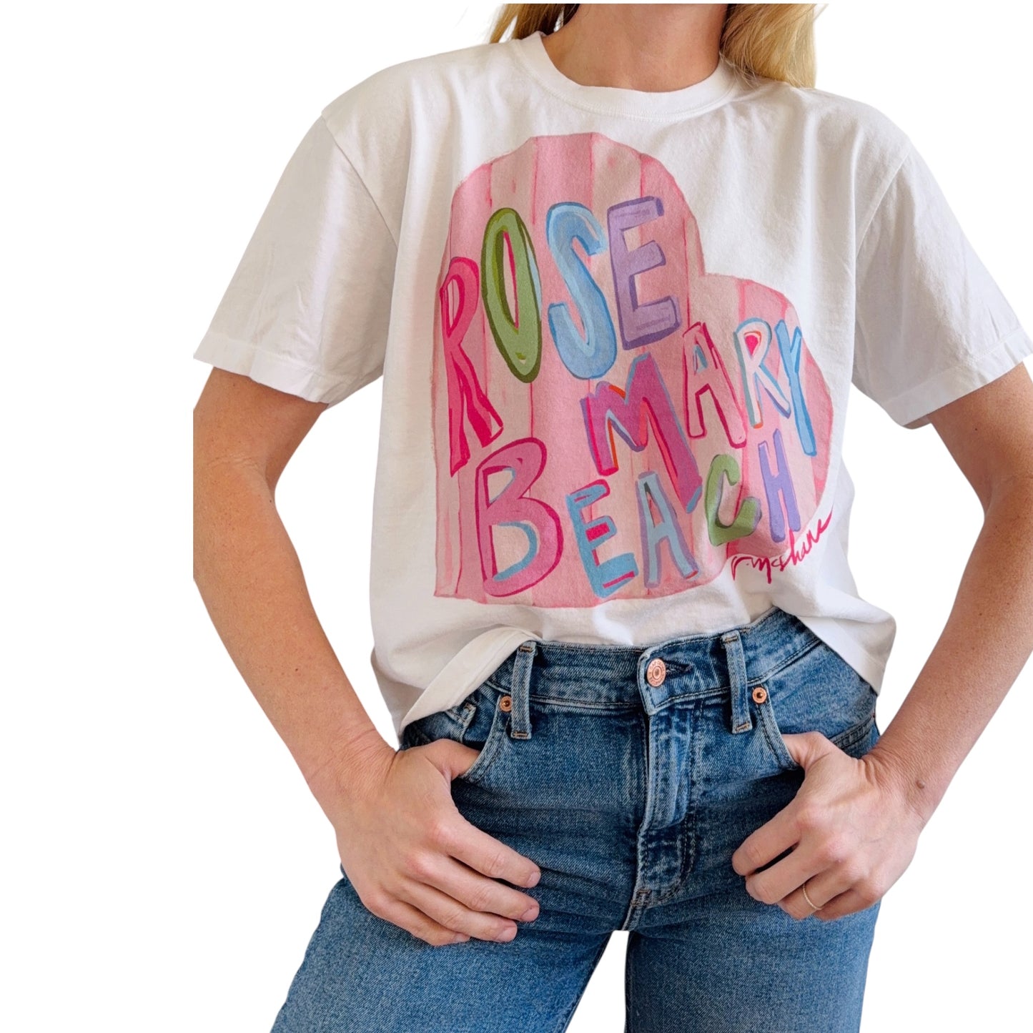 "Rosemary Beach Love" Comfort Color Art-T-shirt